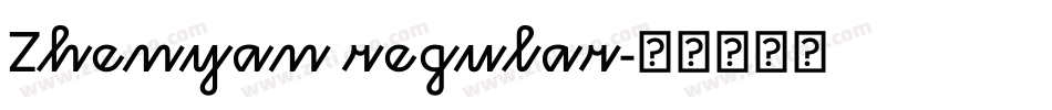 Zhenyan regular字体转换